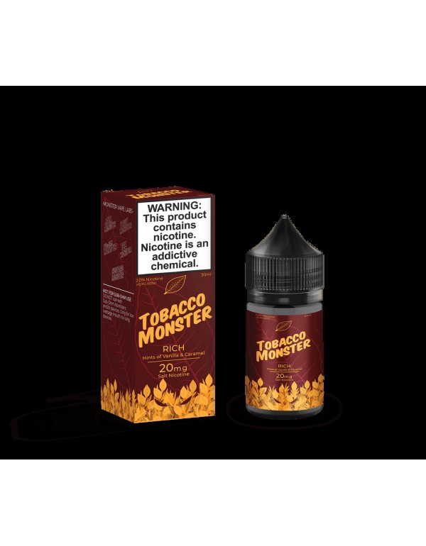 Tobacco Monster Salts Rich 30ml Nic Salt Vape Juic...