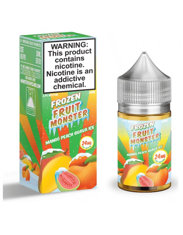 Mango Peach Guava Ice 30ml Nic Salt Vape Juice - Frozen Fruit Monster