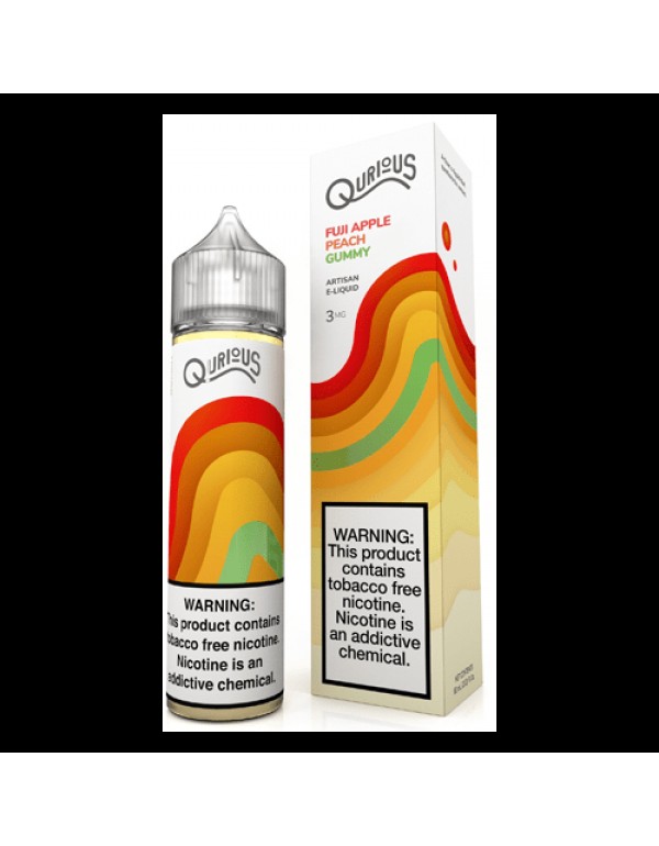 Qurious Fuji Apple Peach Gummy 60ml Synthetic Nicotine Vape Juice