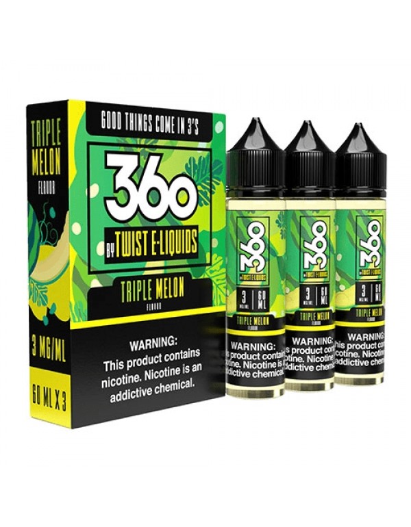 Triple Melon 3x60ml Vape Juice - 360 Twist E-Liqui...