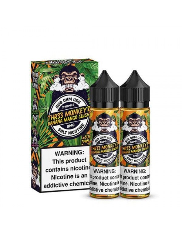 Thr33 Monkeyz Twin Pack Banana Mango Slush 2x 60ml...