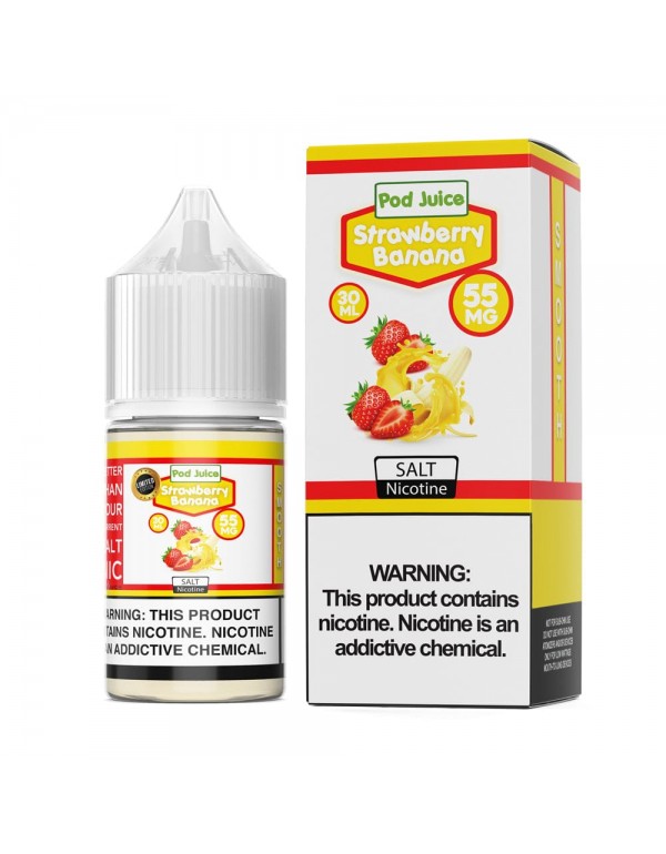 Pod Juice Strawberry Banana 30ml Nic Salt Vape Juice