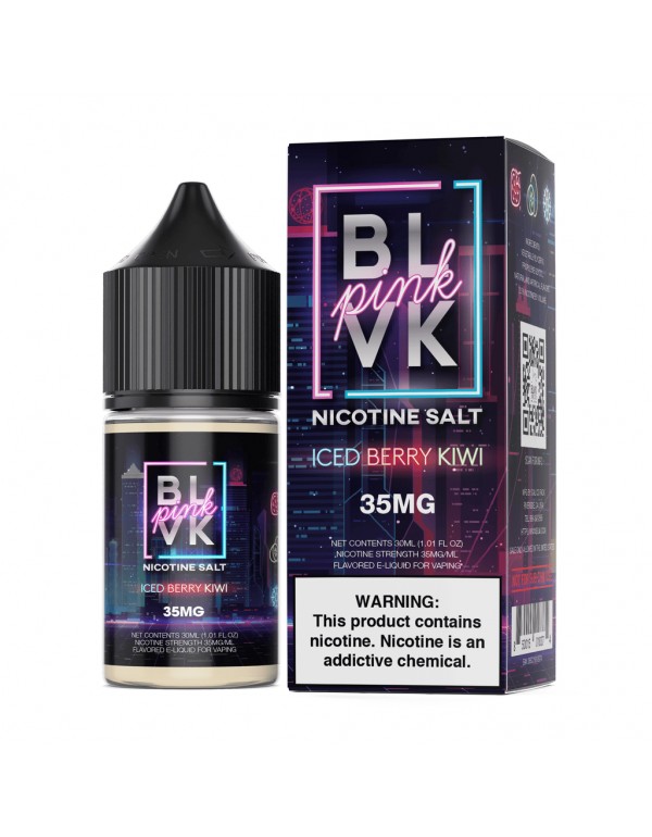 BLVK Salts Pink Series Iced Berry Kiwi 30ml Nic Sa...