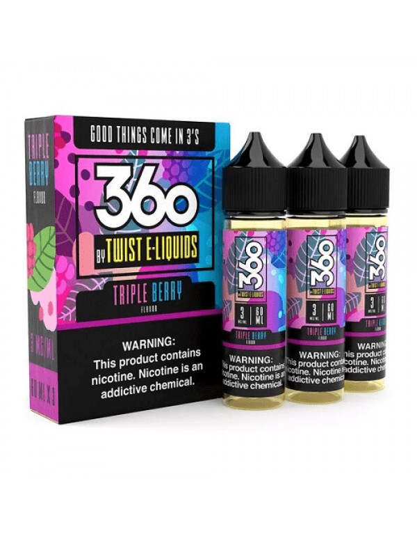 Triple Berry 3x60ml Vape Juice - 360 Twist E-Liquids