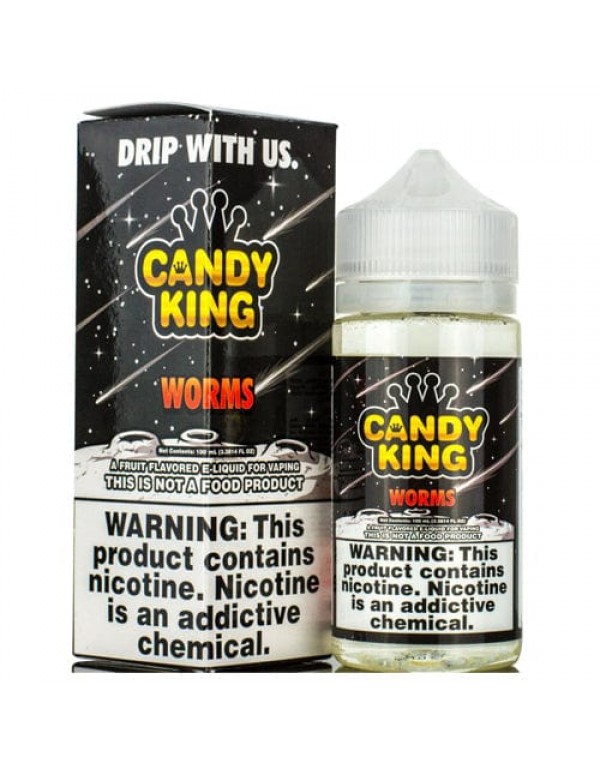 Candy King Worms Synthetic Nicotine 100ml Vape Jui...