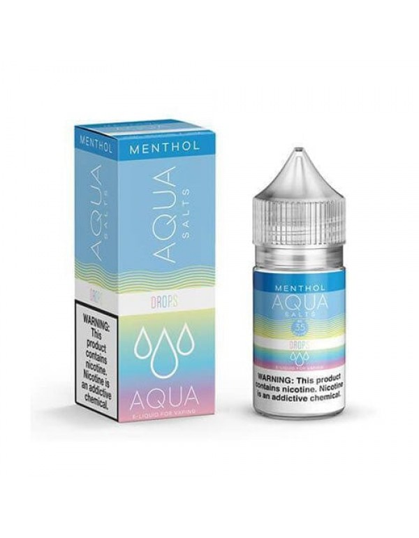 Aqua Salts Menthol Drops 30ml Nic Salt Vape Juice