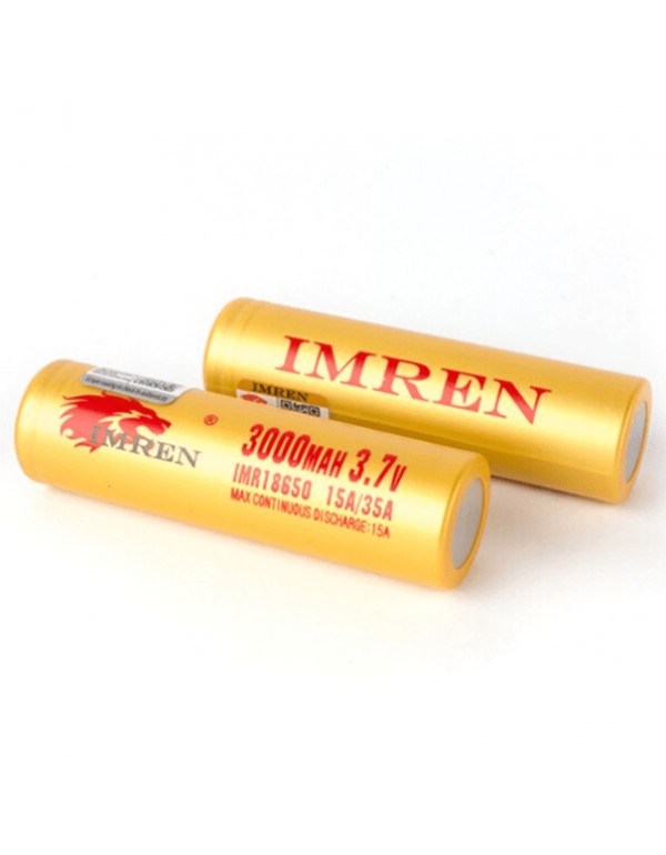 IMREN 18650 3000mAh 15A/35A Battery (2pcs)