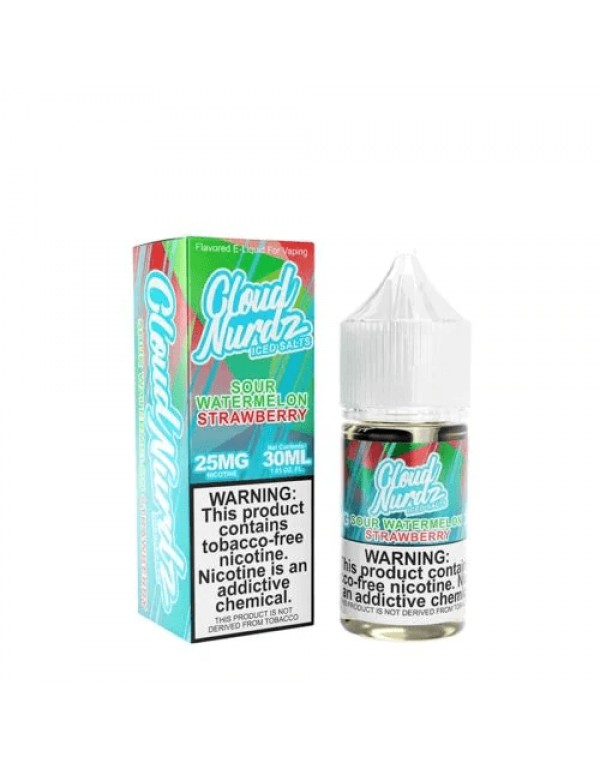 Sour Watermelon Strawberry Iced 30ml TF Vape Juice - Cloud Nurdz