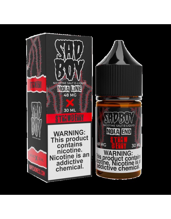 Sadboy Salts Strawberry Nola 30ml Nic Salt Vape Ju...