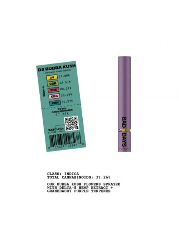 Bad Days Delta 8 Pre-Roll Joint (2x Pack)