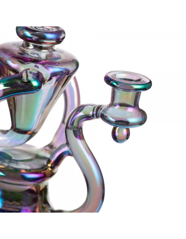 9" Glass Recycler w/ Slitted Disc Perc