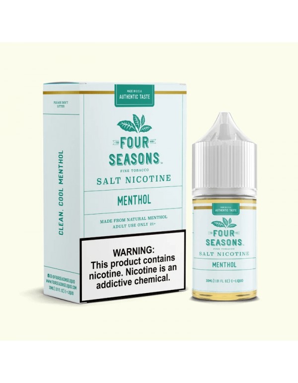 Four Seasons E-Liquids Menthol 30ml Nic Salt Vape ...