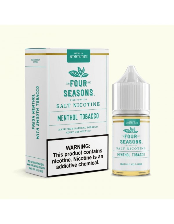 Four Seasons E-Liquids Menthol Tobacco 30ml Nic Salt Vape Juice