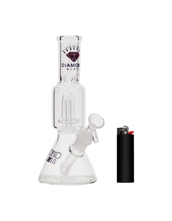 Diamond Glass 7" Beaker Bong w/ UFO Perc