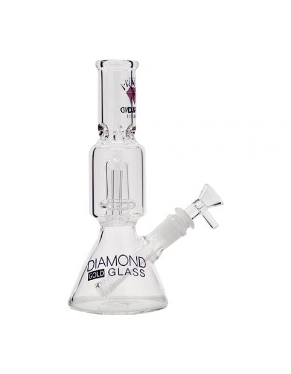 Diamond Glass 7" Beaker Bong w/ UFO Perc