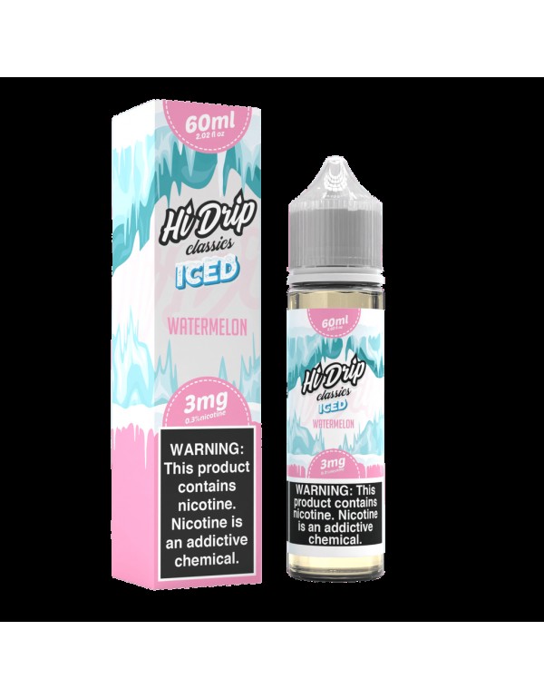 Watermelon Iced 60ml Vape Juice - Hi Drip