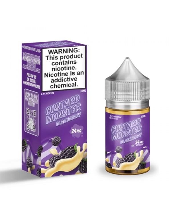 Blackberry Custard 30ml Nic Salt Vape Juice - Cust...