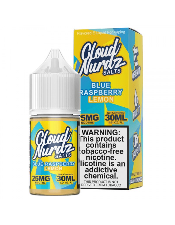 Blue Raspberry Lemon 30ml Synthetic Nic Salt Vape Juice - Cloud Nurdz