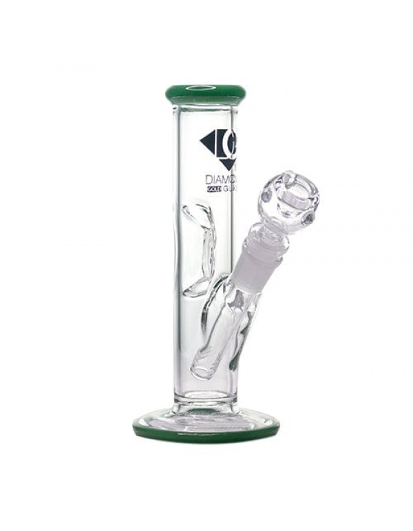 Diamond Glass Mini 8" Straight Tube Bong