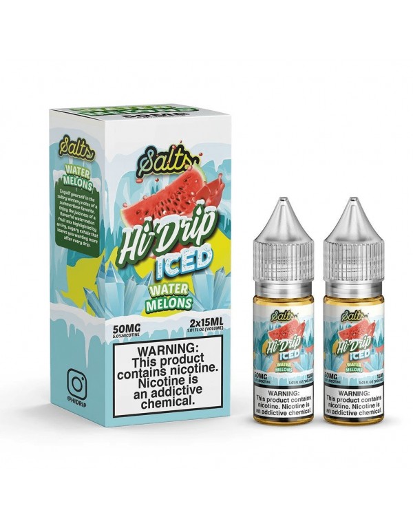 Hi-Drip Salts Iced Water Melons 30ml Nic Salt Vape...