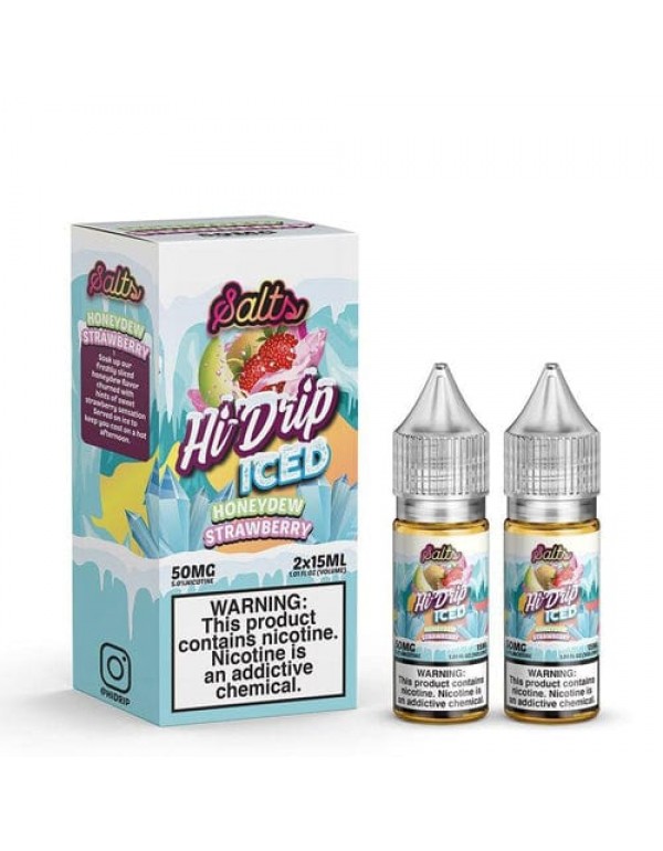 Hi-Drip Salts Iced Honeydew Strawberry 30ml Nic Sa...