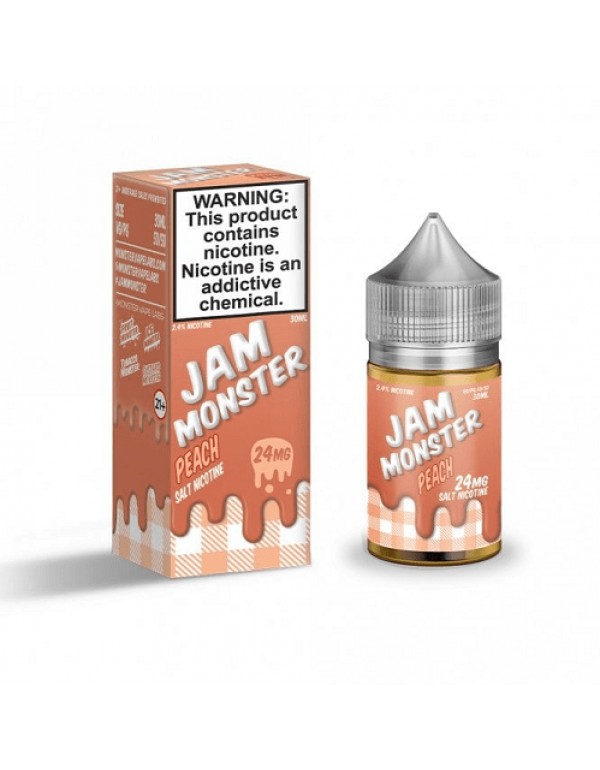 Peach 30ml Nic Salt Vape Juice - Jam Monster