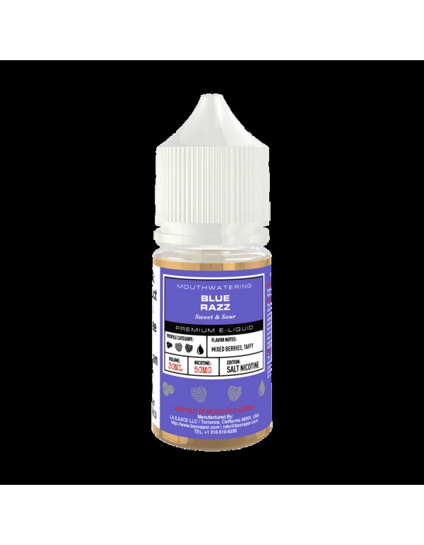 Blue Razz 30ml Nic Salt Vape Juice - Glas Basix