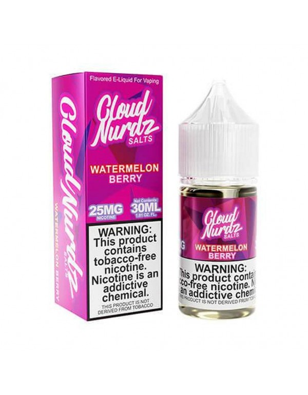 Cloud Nurdz Watermelon Berry 30ml Synthetic Nic Salt Vape Juice