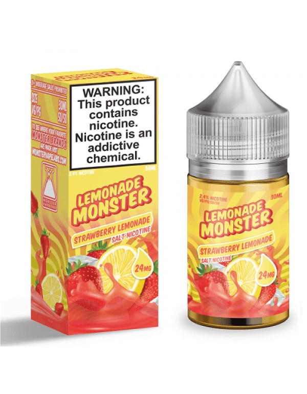 Strawberry Lemonade 30ml Nic Salt Vape Juice - Lemonade Monster