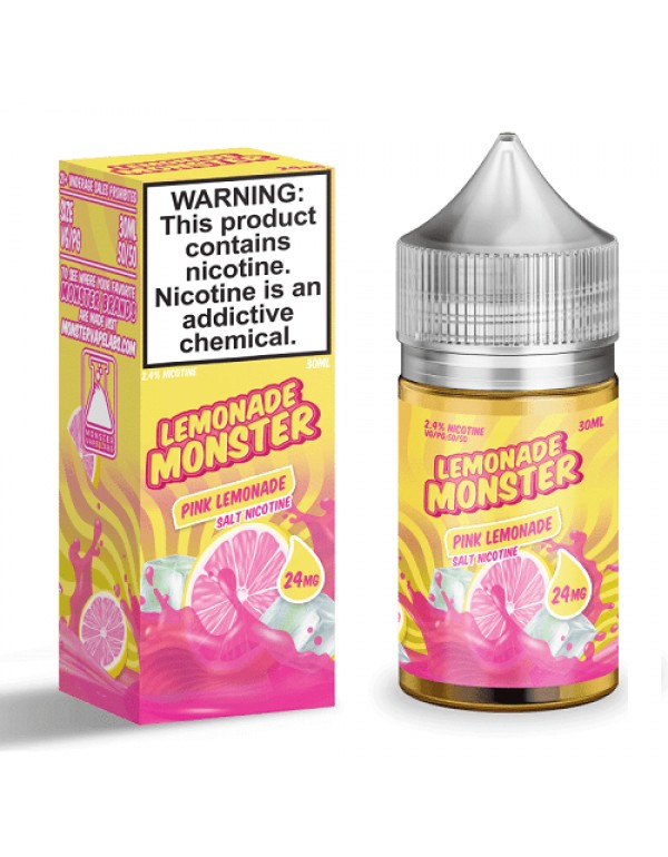 Pink Lemonade 30ml Nic Salt Vape Juice - Lemonade Monster