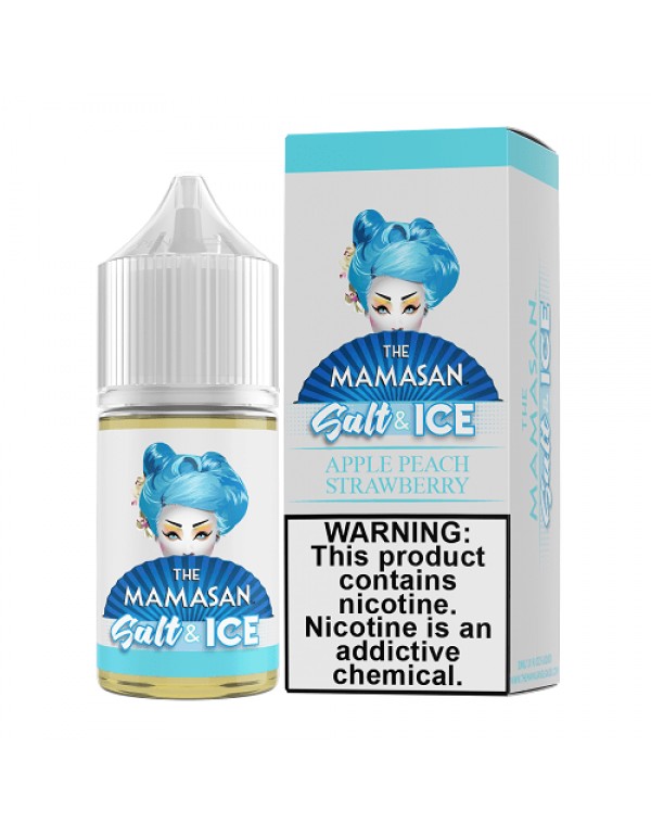 Apple Peach Strawberry Ice 30ml Nic Salt Vape Juice - Mamasan