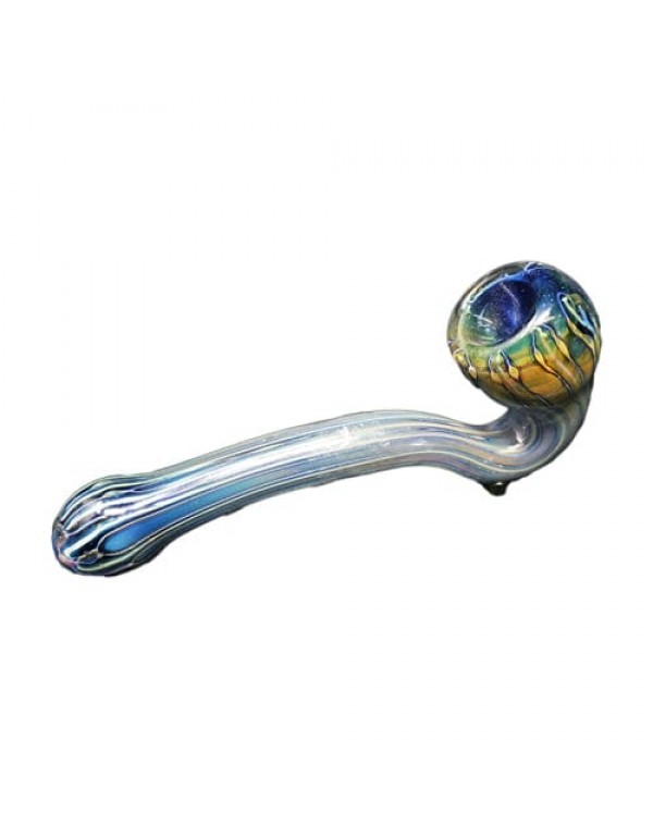 Fumed Handmade Glass Sherlock Pipe