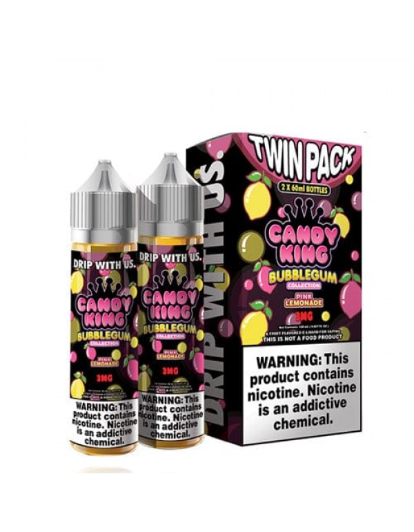 Candy King Twin Pack Bubblegum Pink Lemonade 2x 60ml Vape Juice