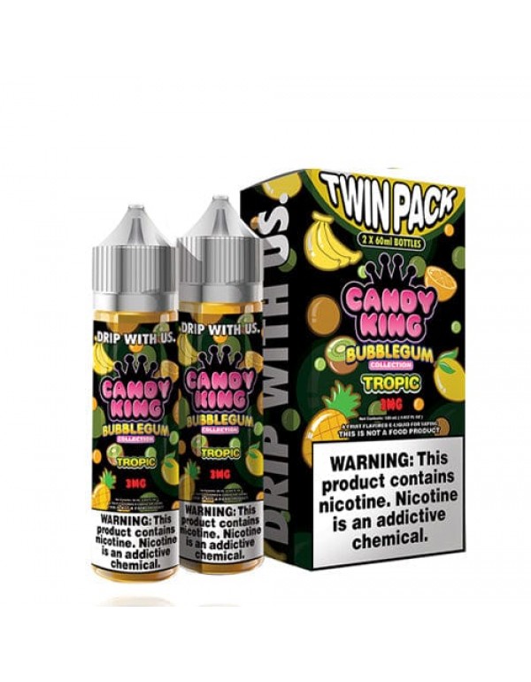 Candy King Twin Pack Bubblegum Tropic 2x 60ml Vape...