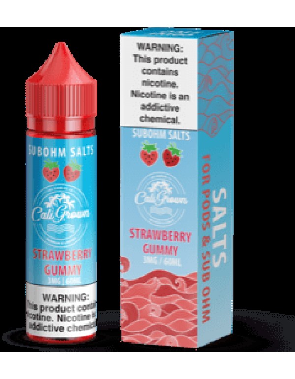 Strawberry Gummy 60ml Vape Juice - California Grown Sub-Ohm Salts