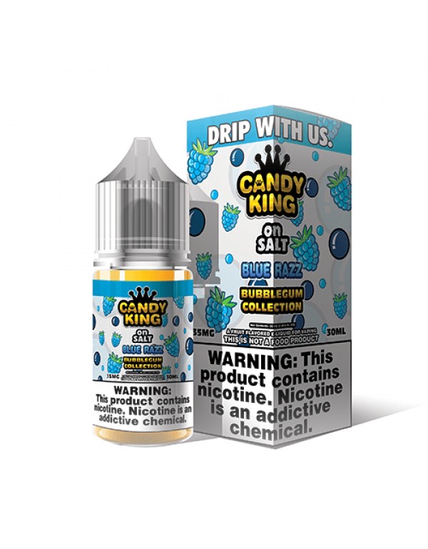 Candy King Bubblegum Salt Blue Razz 30ml Nic Salt Vape Juice