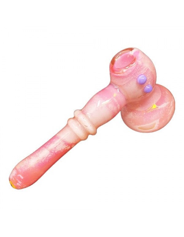 Pink Handmade Glass Hammer Pipe