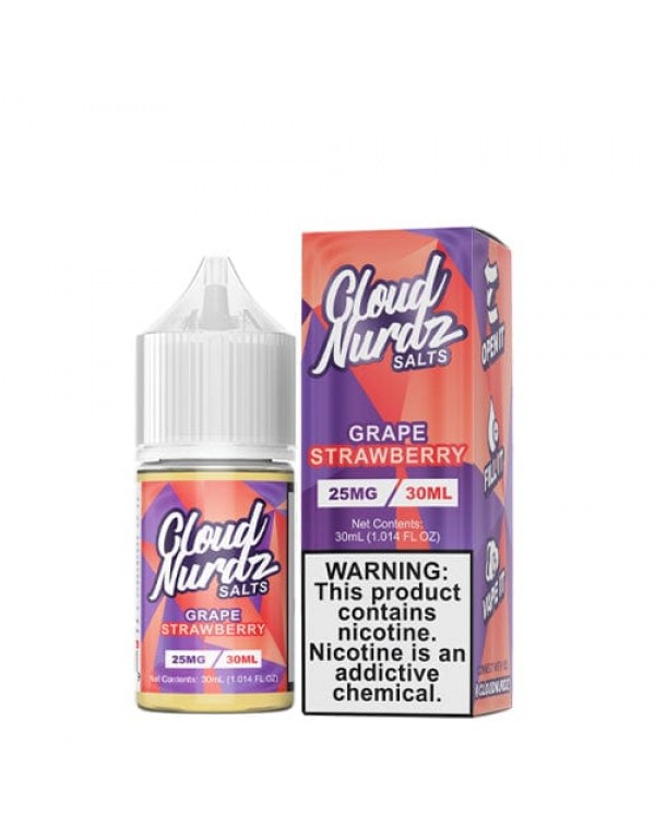 Cloud Nurdz Salts Grape Strawberry 30ml Nic Salt Vape Juice