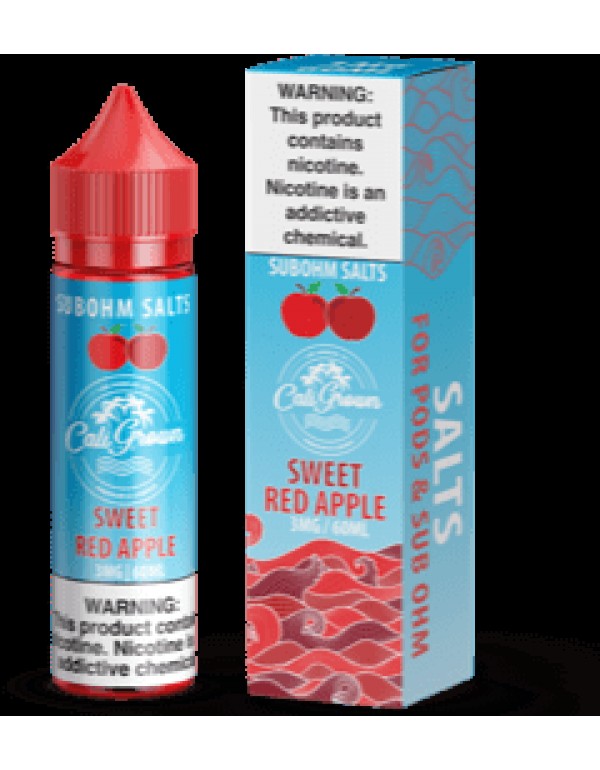 Sweet Red Apple 60ml Vape Juice - California Grown Sub-Ohm Salts