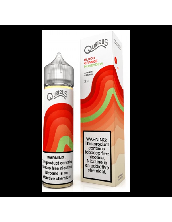 Qurious Blood Orange Honeydew 60ml Synthetic Nicotine Vape Juice