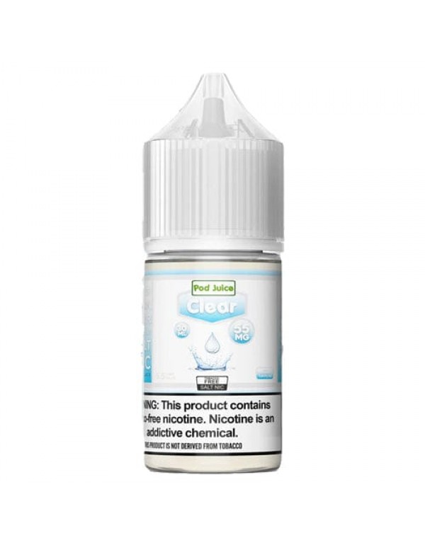 Pod Juice Clear (Unflavored) TF 30ml Nic Salt Vape...
