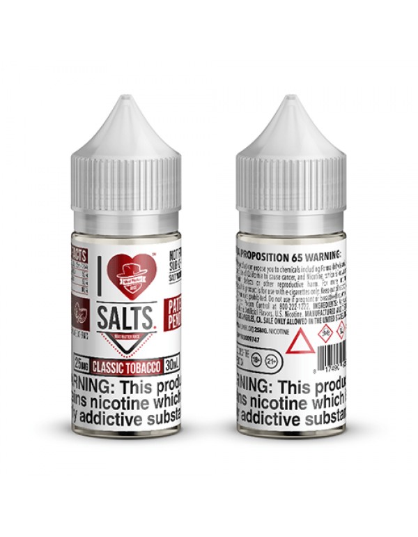 Mad Hatter I Love Salts Classic Tobacco 30ml Nic Salt Vape Juice