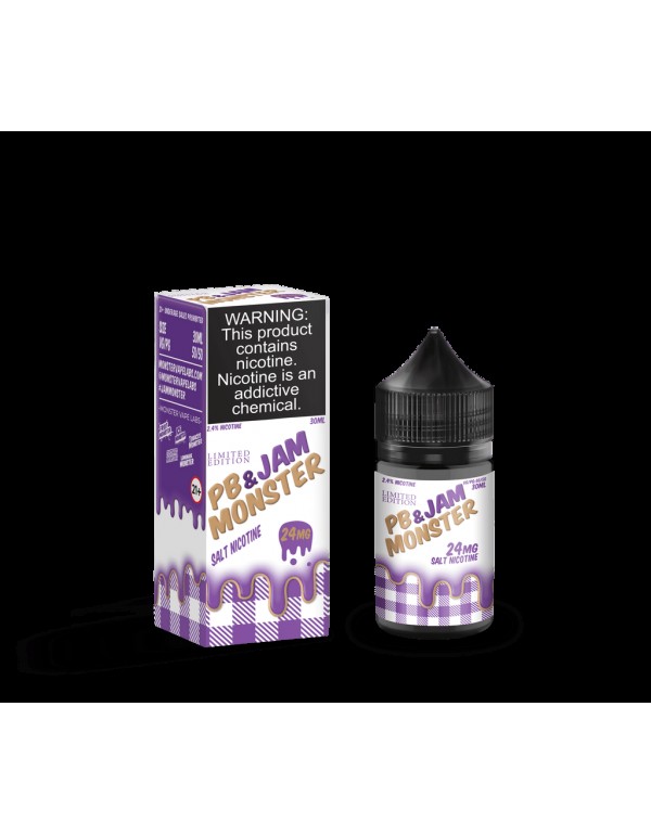 Jam Monster Salts PB&J 30ml Nic Salt Vape Juic...