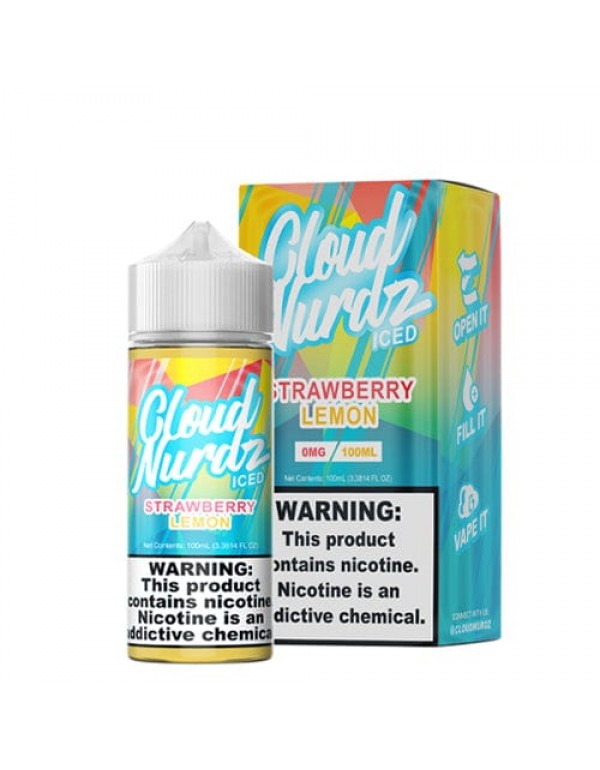 Cloud Nurdz Strawberry Lemon ICED 100ml Vape Juice