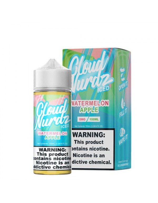 Cloud Nurdz Watermelon Apple ICED 100ml Vape Juice