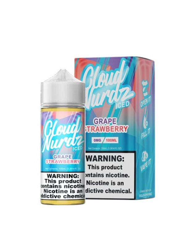 Cloud Nurdz Grape Strawberry ICED 100ml Vape Juice