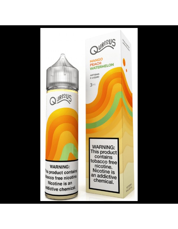 Qurious Mango Peach Watermelon 60ml Synthetic Nicotine Vape Juice