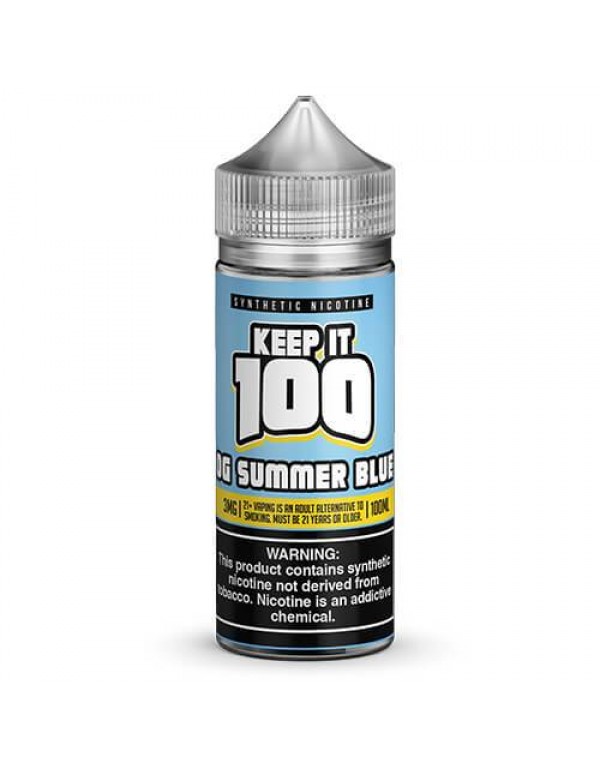 OG Summer Blue 100ml Synthetic Nicotine Vape Juice - Keep It 100