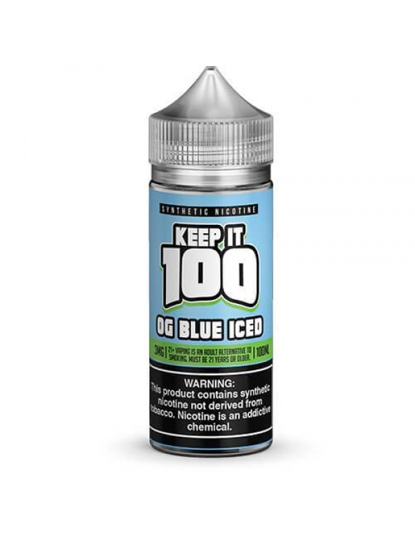 OG Blue Iced 100ml Synthetic Nicotine Vape Juice -...