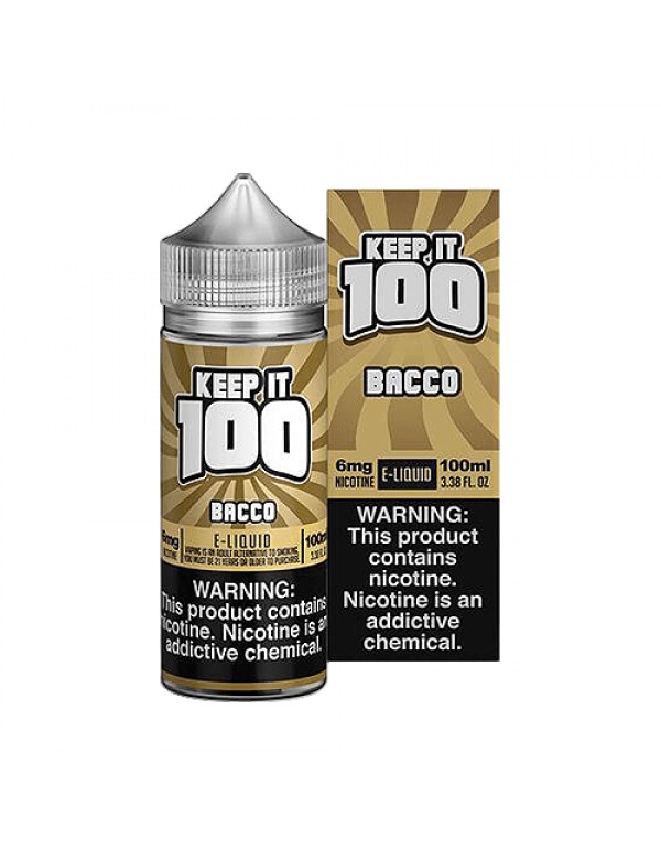 Bacco 100ml Synthetic Nicotine Vape Juice - Keep I...